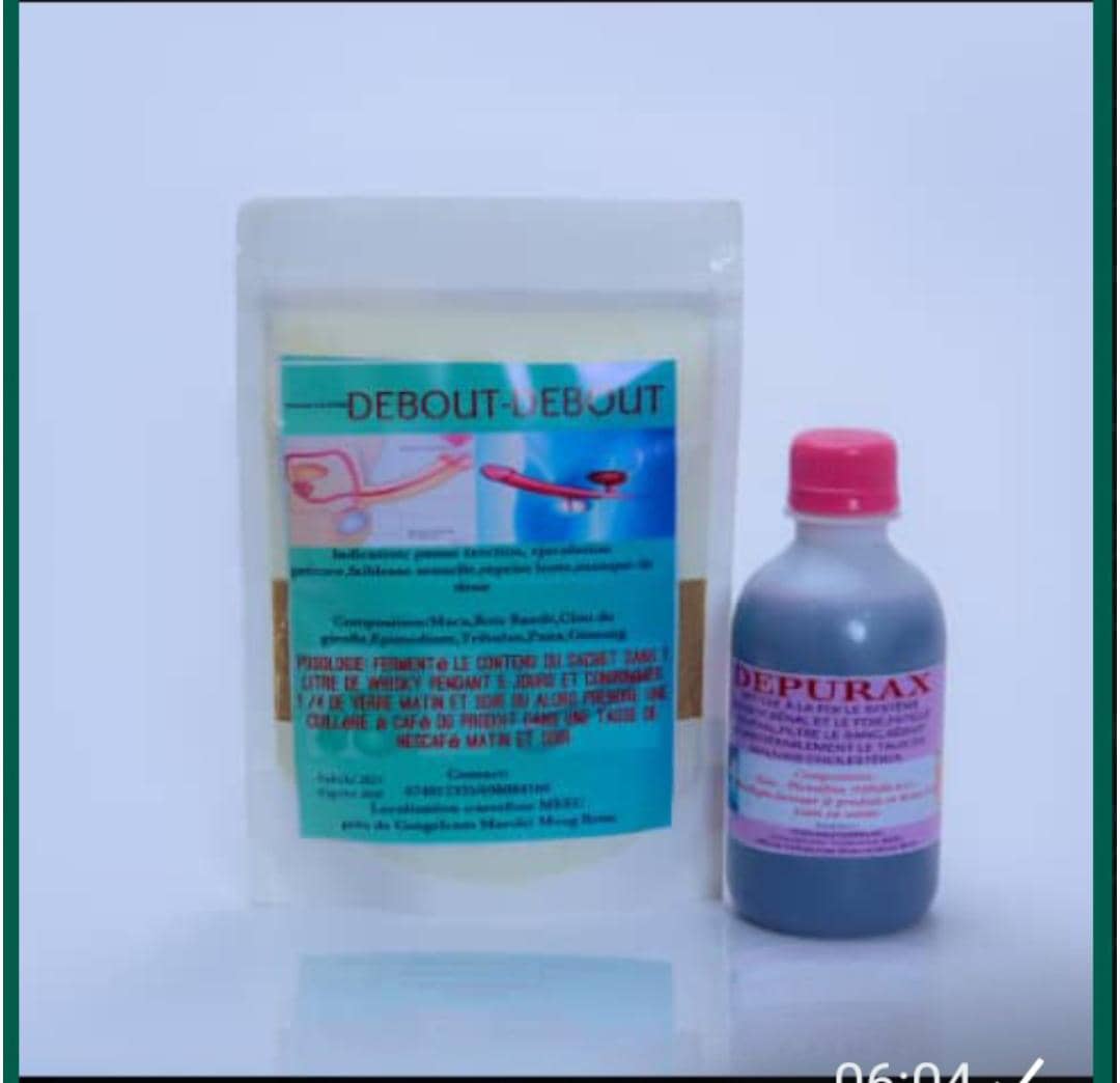 LE KIT DEBOUT DEBOUT + DEPURAX c est  un duo qui ne tape pas poto .il viens redonner du bonheur et du plaisir a tous les hommes qui ont perdus confiance en eux
