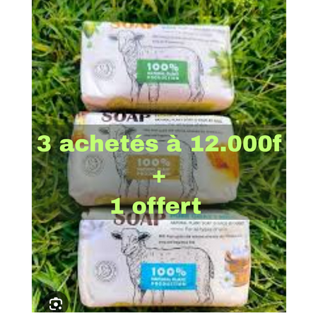 Savon Masque au Lait de Chèvre Frais Bio *3 Achetés + 1 OFFERT le tout a 12000f Idéal pour Eczéma, Psoriasis, Acné, Hydratant, Apaisant pour une Peau Douce et Éclatante