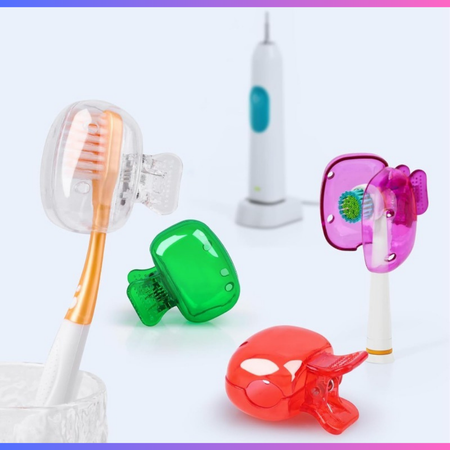 GARDEZ VOTRE BROSSE A DENTS A L ABRIS DES MICROBES GRACE AU CAPUCHON PROTECTEUR ANTIBACTERIEN