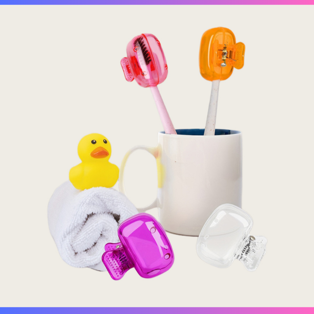 GARDEZ VOTRE BROSSE A DENTS A L ABRIS DES MICROBES GRACE AU CAPUCHON PROTECTEUR ANTIBACTERIEN