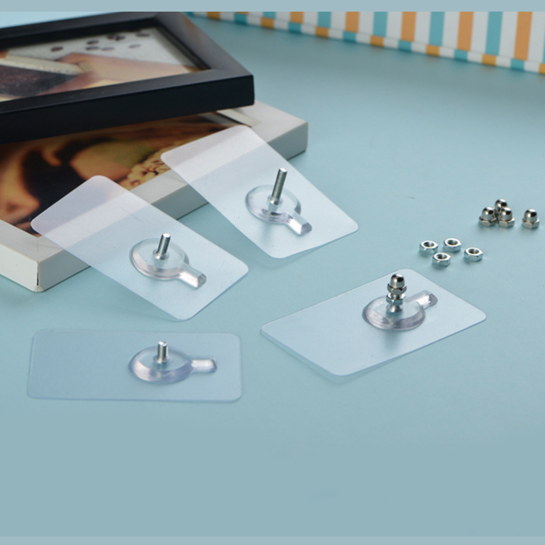 LOT DE CROCHETS ADHESIF PUISSANTS IDEAL POUR BUREAU, CUISINE, SALLE DE BAIN ; SALON